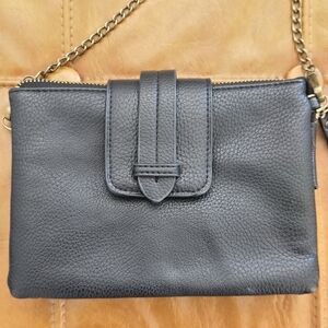 Remi & Reid black vegan leather crossbody purse